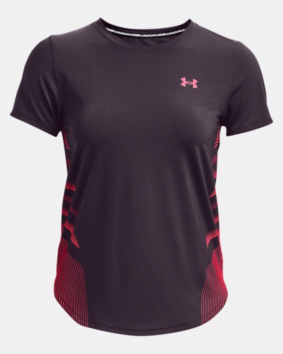 Women's UA Iso-Chill Laser T-Shirt, Purple, pdpMainDesktop image number 7